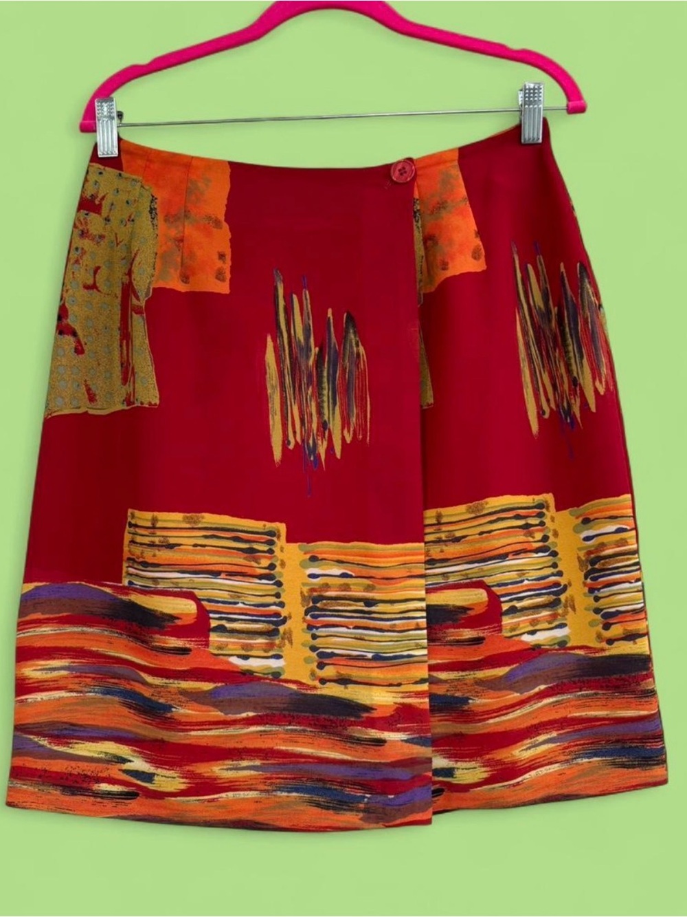 Kemp Red Abstract Two-Piece Set - Picture 4 of 7
